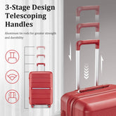 MLNshops 4 Piece Luggage Set - Durable Red Suitcase Travel Set