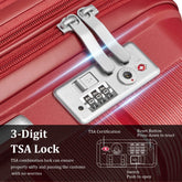 MLNshops 4 Piece Luggage Set - Durable Red Suitcase Travel Set