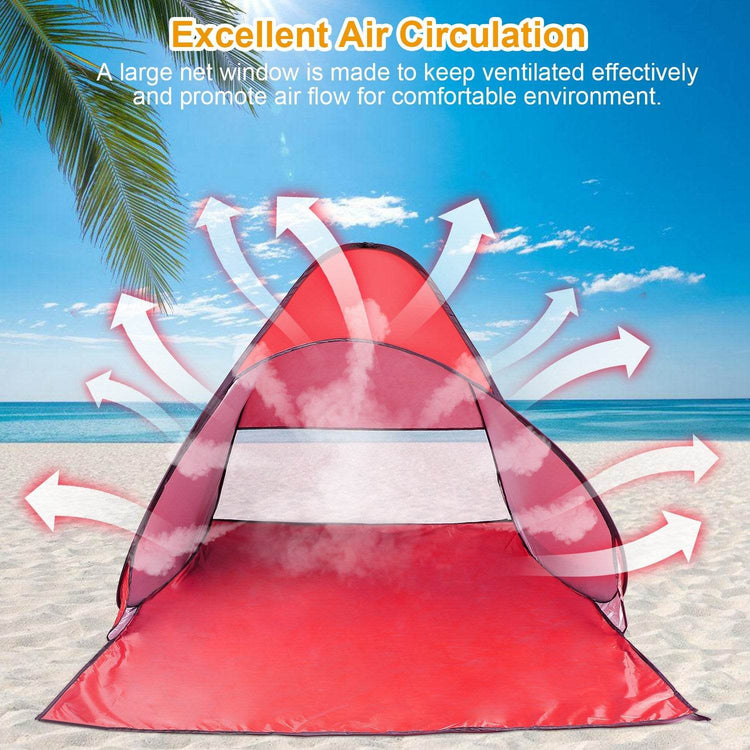mlnshops Red Beach Tent Anti-UV Sun Shade Shelter