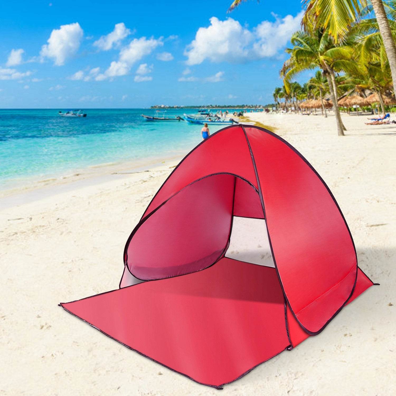 mlnshops Red Beach Tent Anti-UV Sun Shade Shelter Default Title