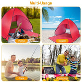 mlnshops Red Beach Tent Anti-UV Sun Shade Shelter