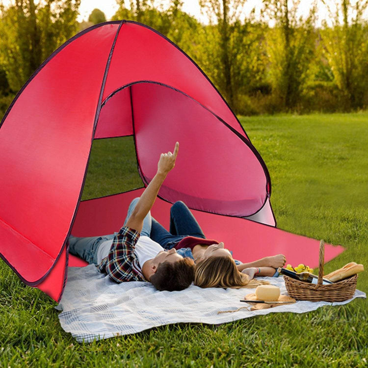 mlnshops Red Beach Tent Anti-UV Sun Shade Shelter