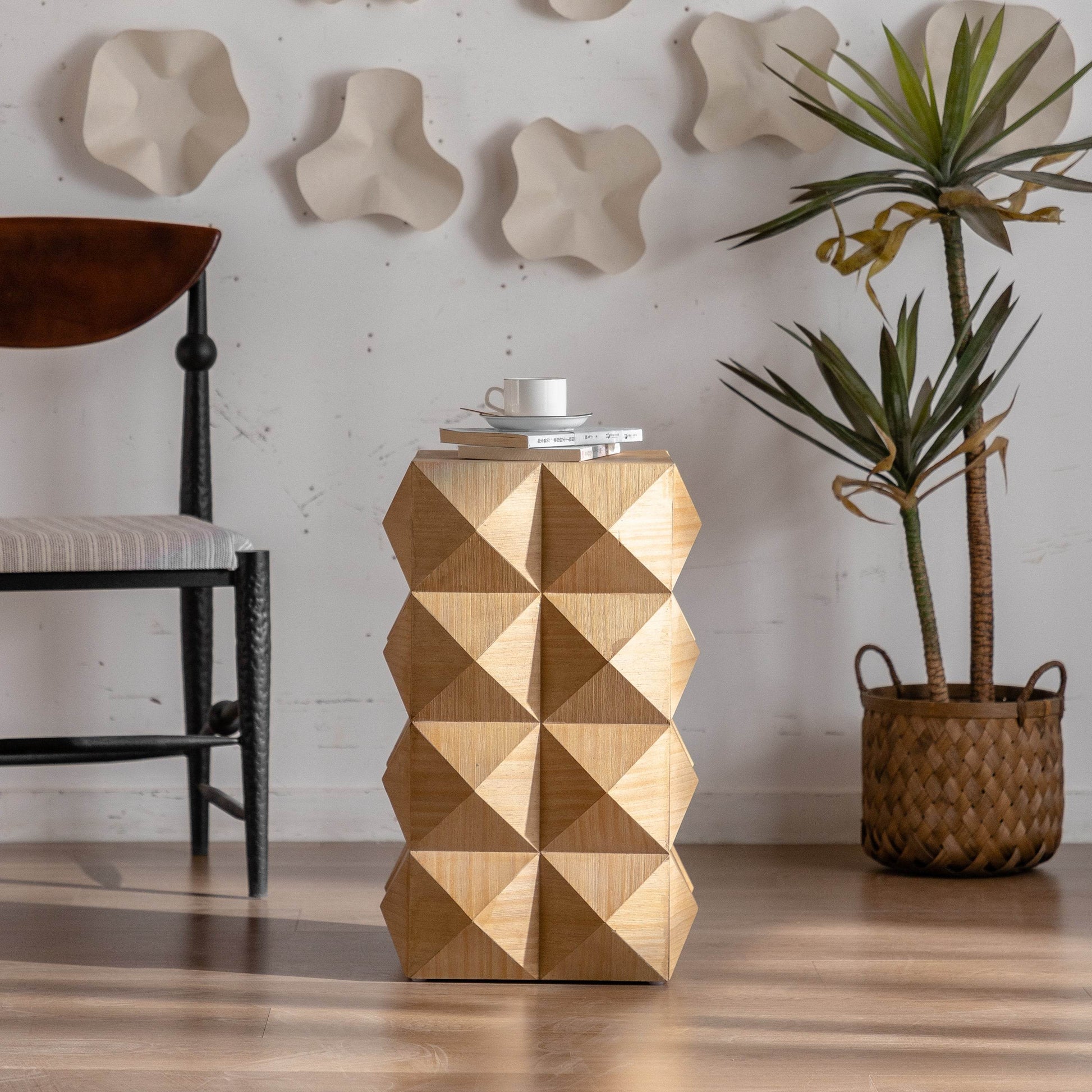 MLNshops Retro Wooden Side Table for Stylish Decor