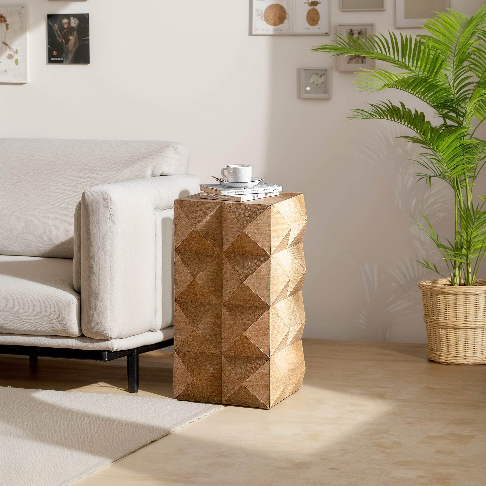 MLNshops Retro Wooden Side Table for Stylish Decor