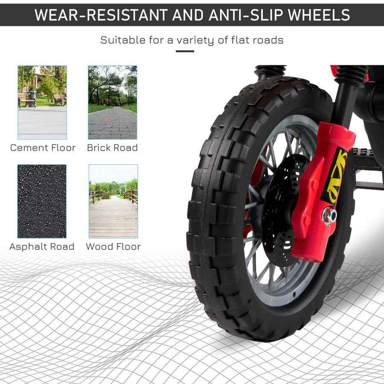 MLNshops kids electric dirt bike with training wheels - LED