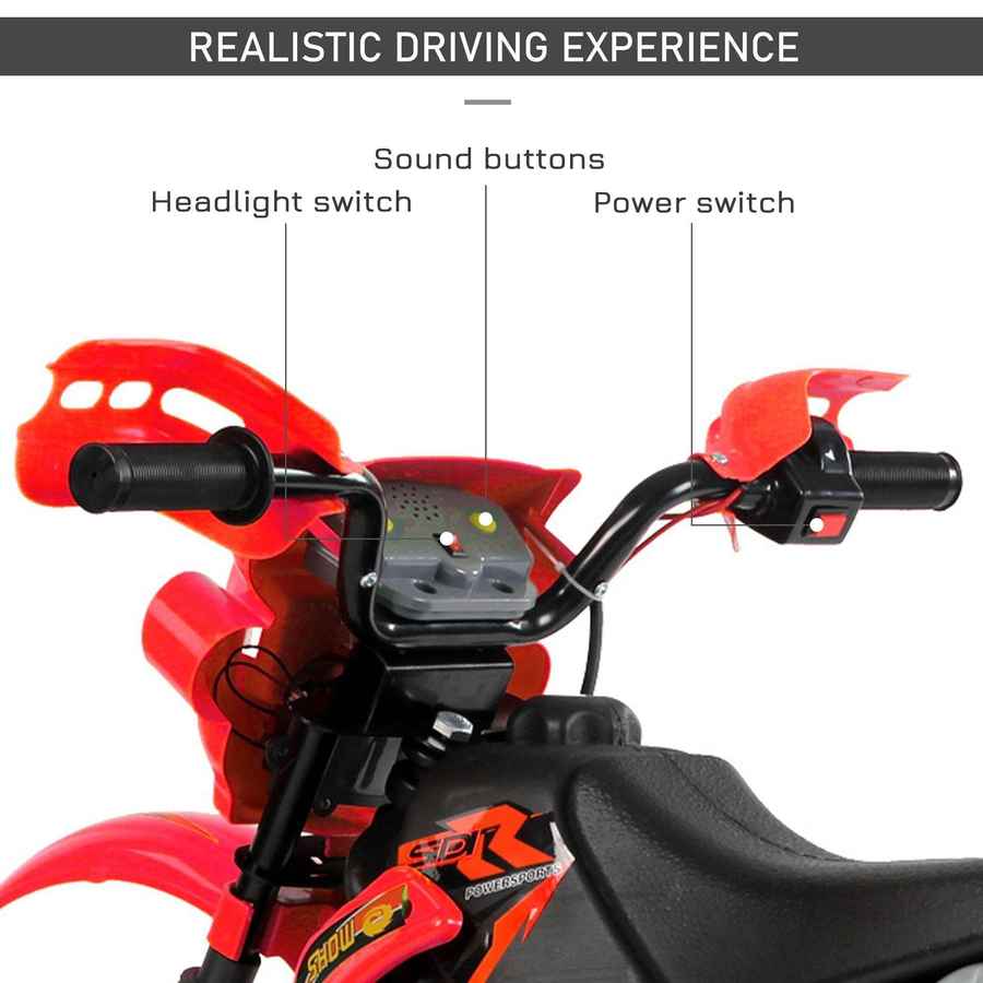MLNshops kids electric dirt bike with training wheels - LED