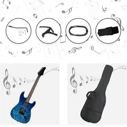 mlnshops 39 inch electric guitar for rock - Quilted Top