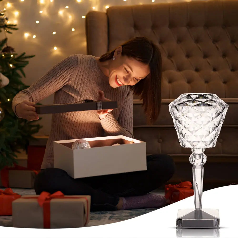 Rose Ray crystal diamond table lamp MLNshops]