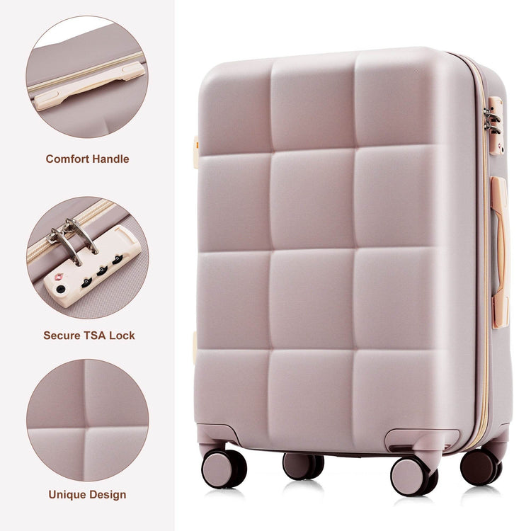 MLNshops Rosybrown Luggage Set - Durable 3-Piece Travel Bags