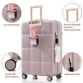 MLNshops Rosybrown Luggage Set - Durable 3-Piece Travel Bags