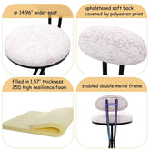 MLNshops Round Bar Stools Set of 2 with Backrest - Stylish & Comfortable