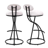 MLNshops Round Bar Stools Set of 2 with Backrest - Stylish & Comfortable