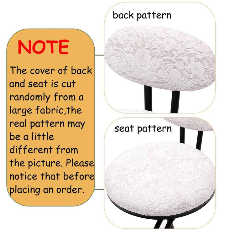 MLNshops Round Bar Stools Set of 2 with Backrest - Stylish & Comfortable