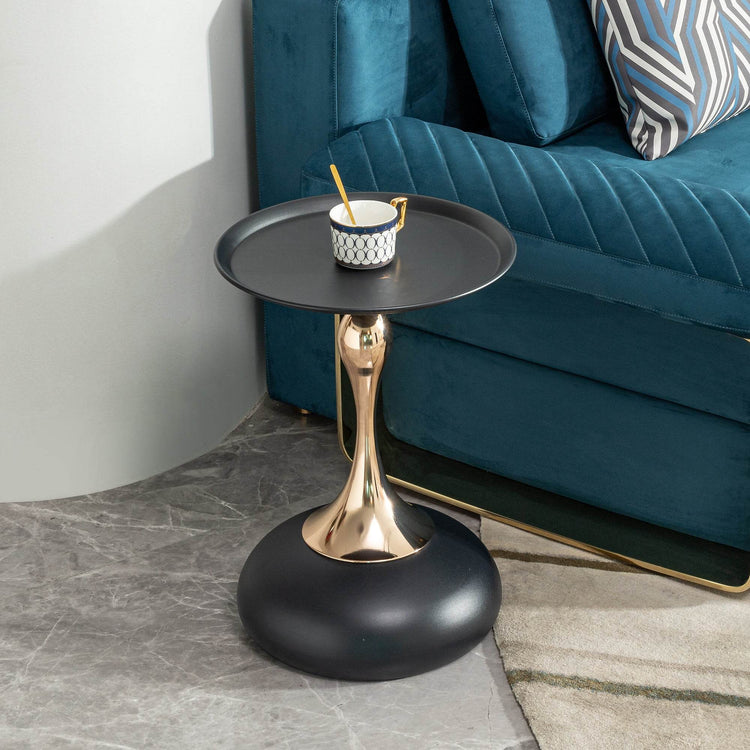 MLNshops Round End Table for Small Spaces - Modern Side Table