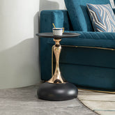 MLNshops Round End Table for Small Spaces - Modern Side Table