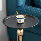 MLNshops Round End Table for Small Spaces - Modern Side Table