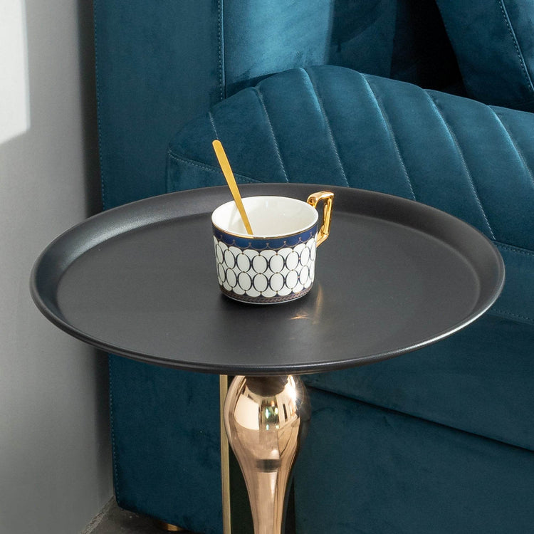 MLNshops Round End Table for Small Spaces - Modern Side Table