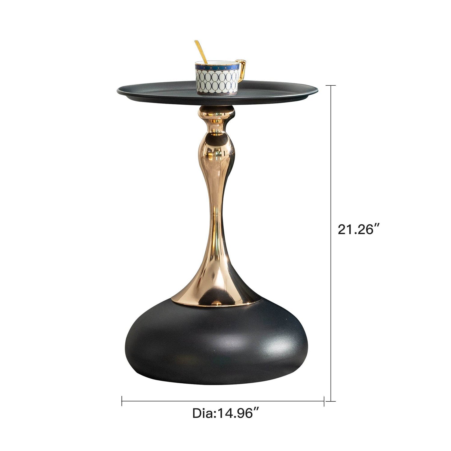 MLNshops Round End Table for Small Spaces - Modern Side Table