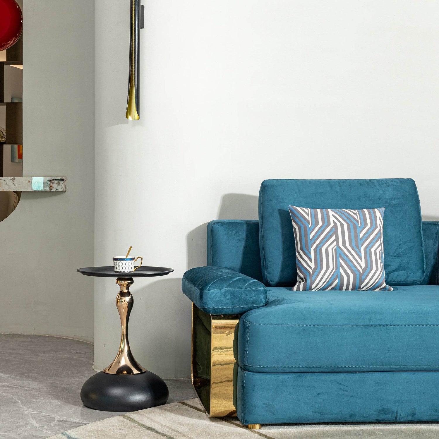 MLNshops Round End Table for Small Spaces - Modern Side Table