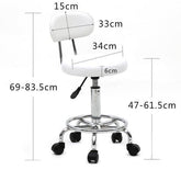 mlnshops Round Shape Beauty Stool for Salons with Backrest