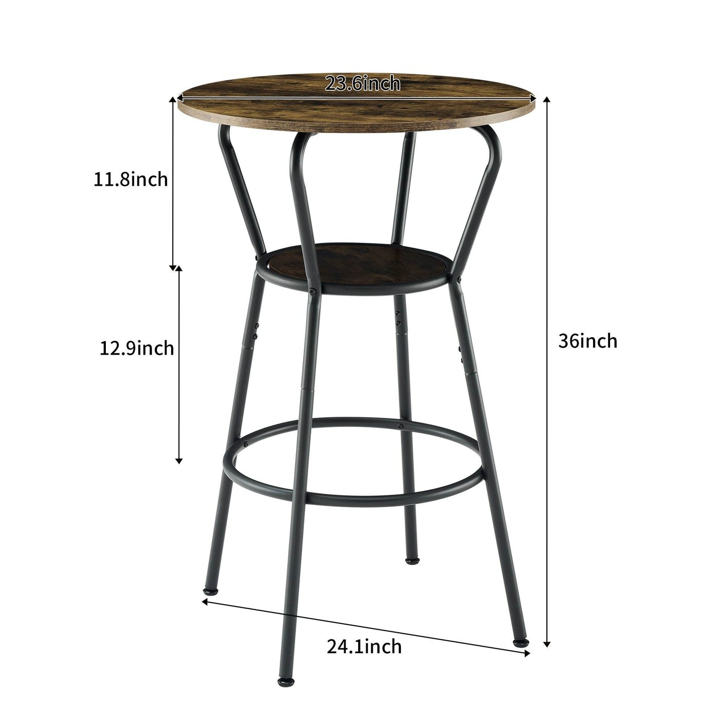 MLNshops Rustic Bar Table and Stools Set - Modern Dining