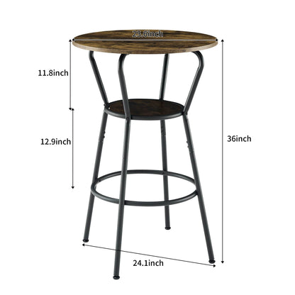 MLNshops Rustic Bar Table and Stools Set - Modern Dining
