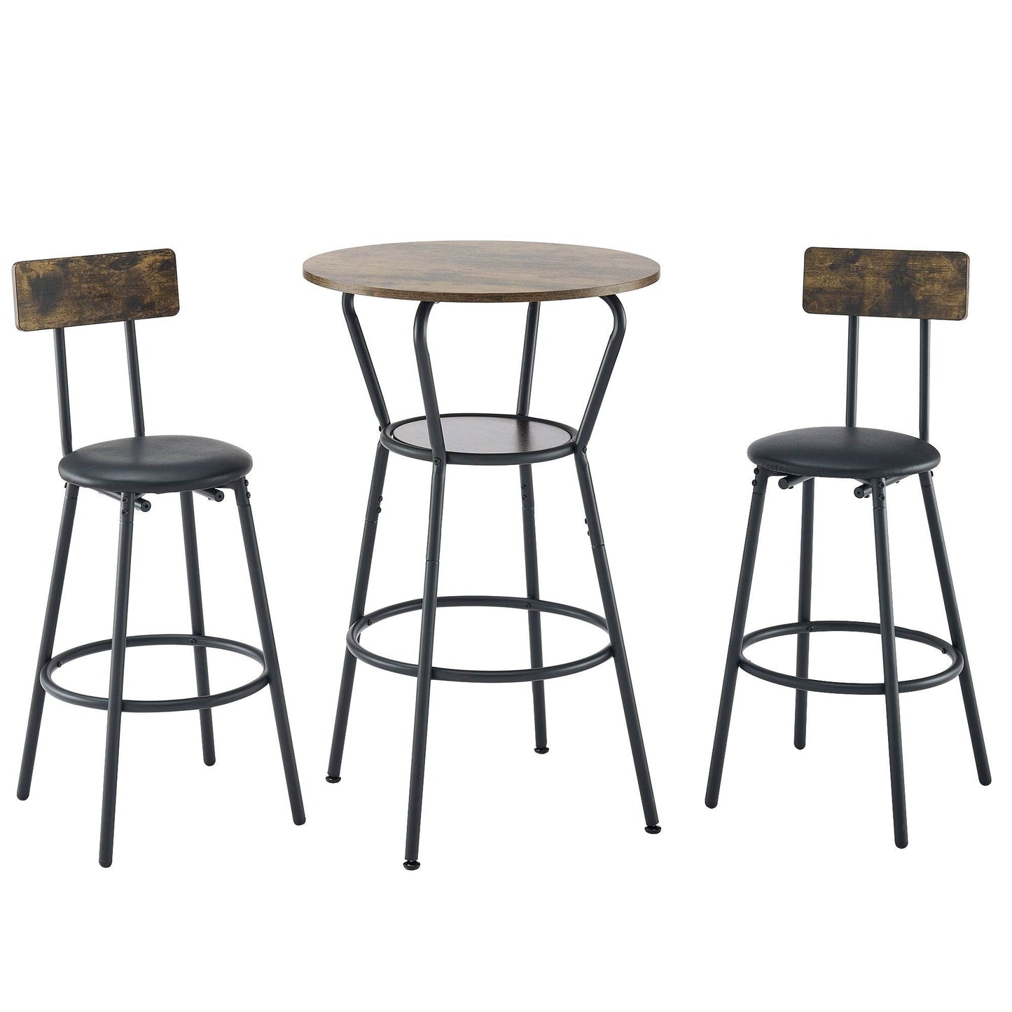 MLNshops Rustic Bar Table and Stools Set - Modern Dining