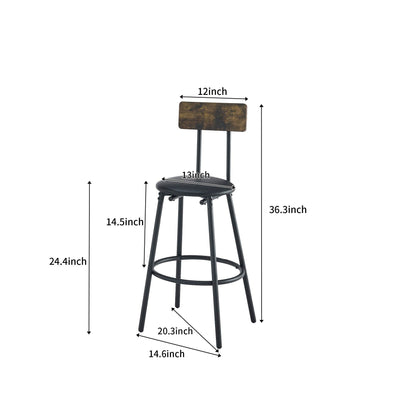 MLNshops Rustic Bar Table and Stools Set - Modern Dining