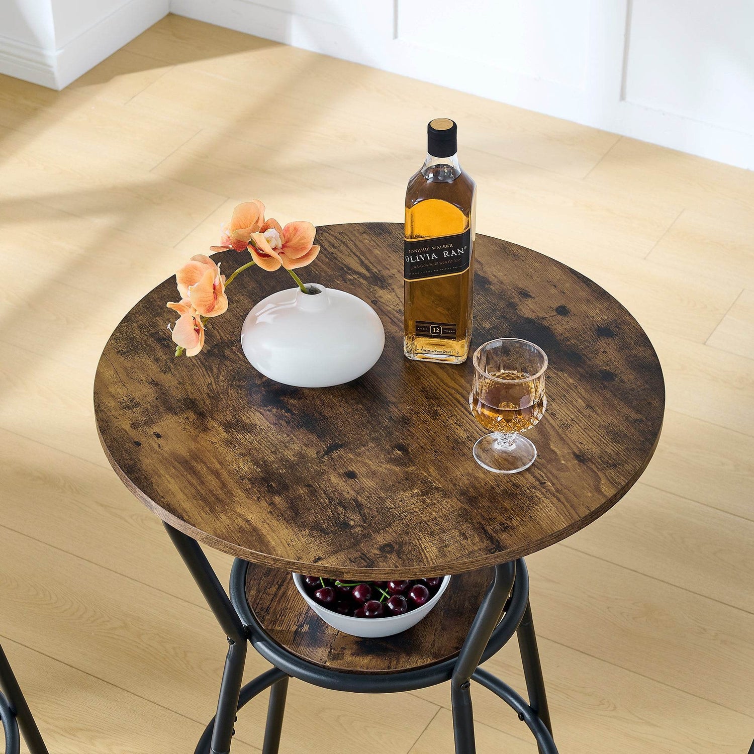 MLNshops Rustic Bar Table and Stools Set - Modern Dining