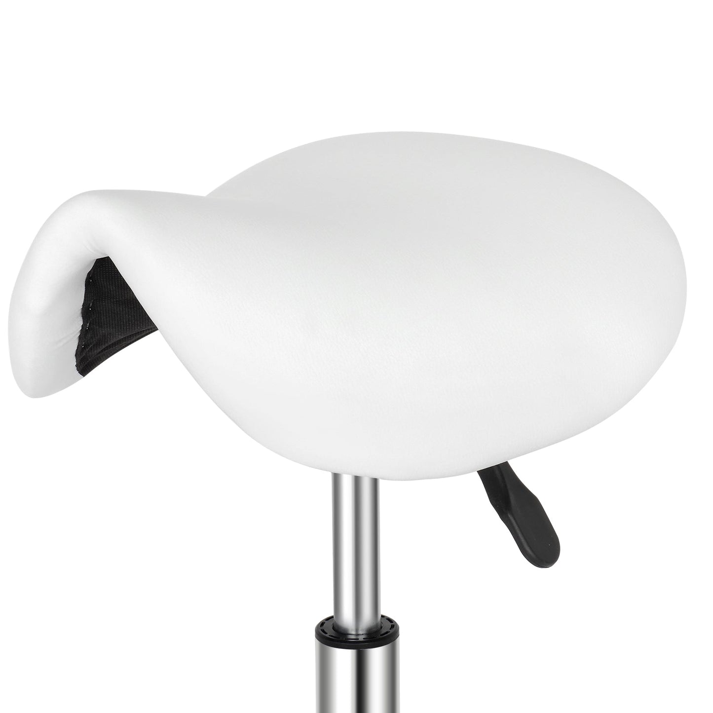 Saddle Stool Feet Rotation Bar Stool White MLNshops]