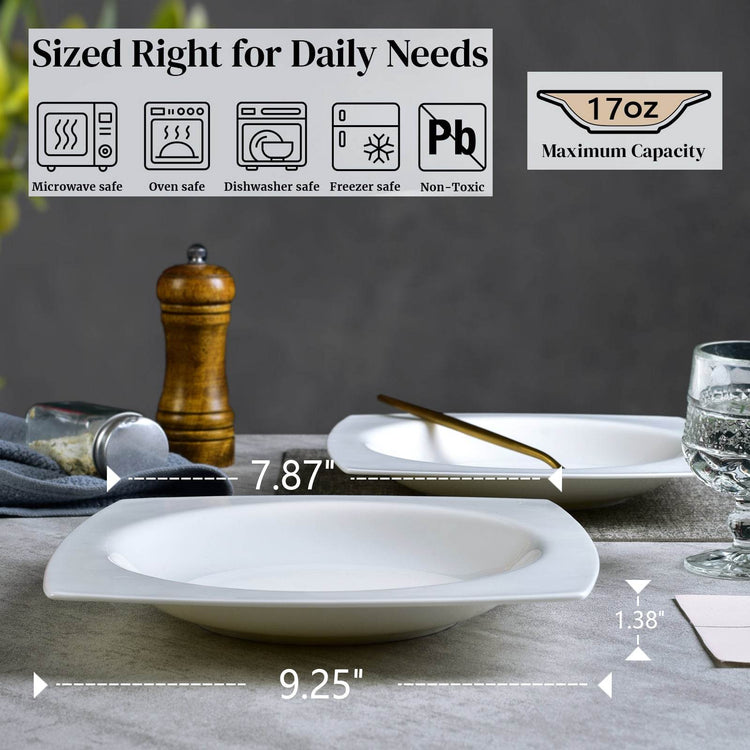 MLNshops Salad Plate Set for Six - Elegant Serving Plates