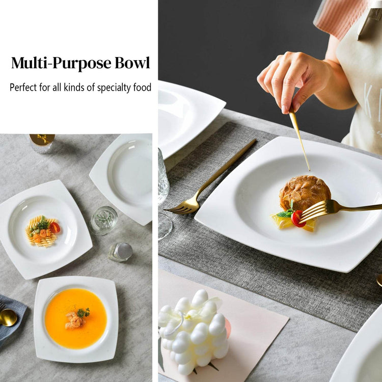 MLNshops Salad Plate Set for Six - Elegant Serving Plates