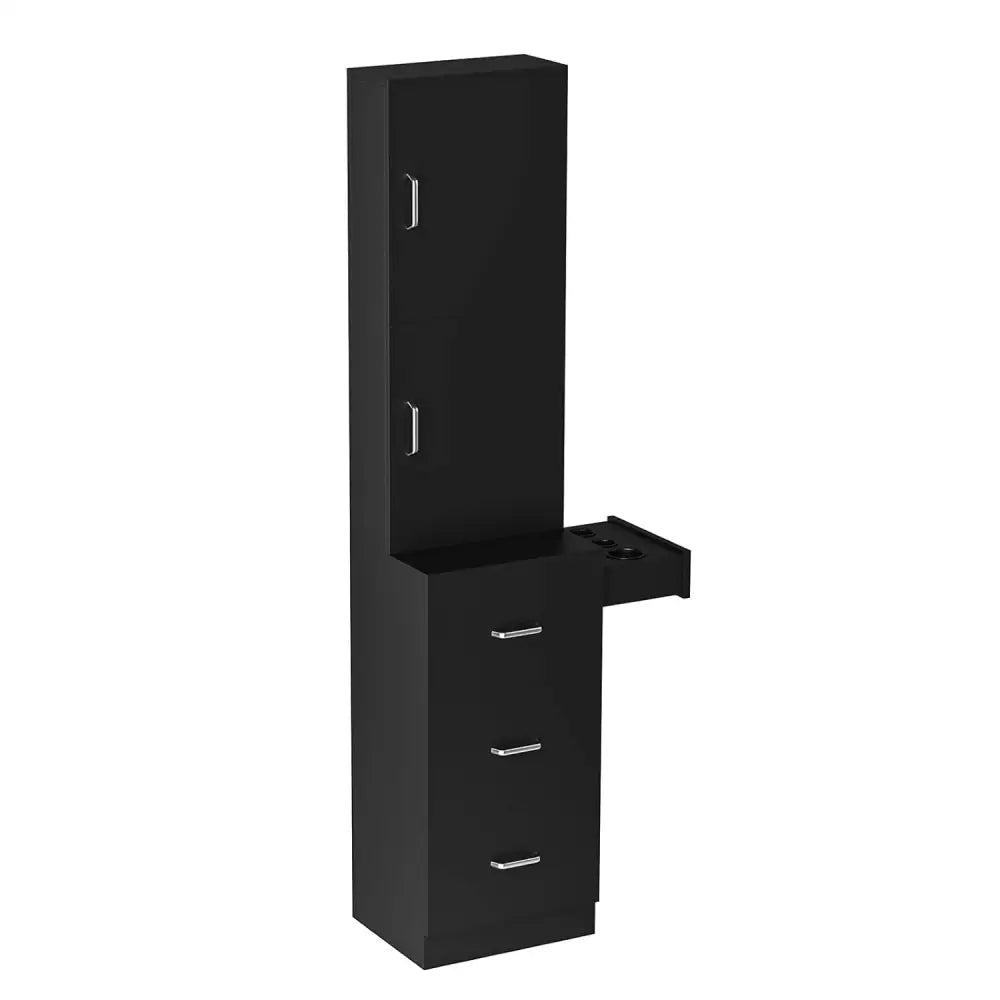 Salon Stations for Hair Stylists, Salon Storage w/Appliance Holders, Hair Station Salon Furniture Sets with 2 Storage Cabinets and 3 Drawers MLNshops]