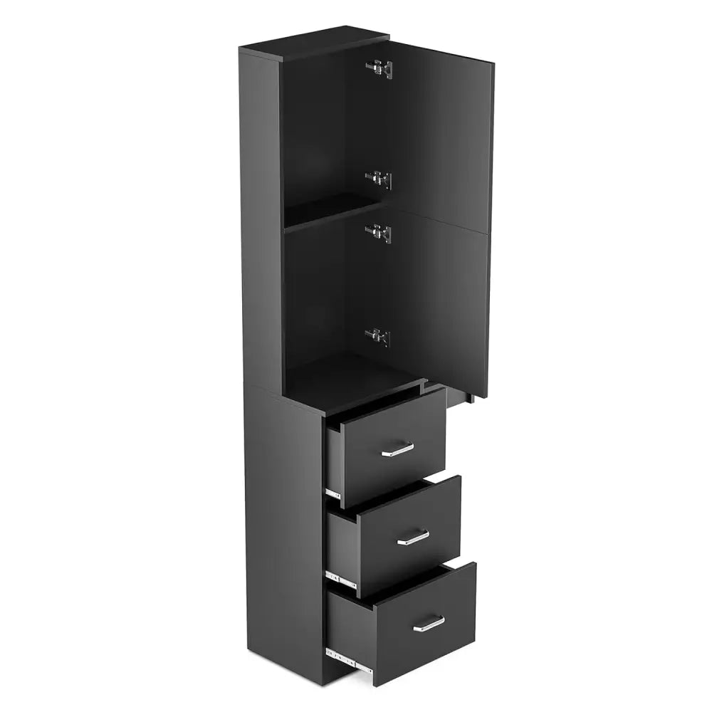 Salon Stations for Hair Stylists, Salon Storage w/Appliance Holders, Hair Station Salon Furniture Sets with 2 Storage Cabinets and 3 Drawers MLNshops]