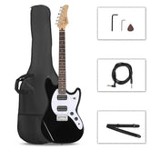 mlnshops 6 string H-H pickups guitar black - Starter Pack Default Title