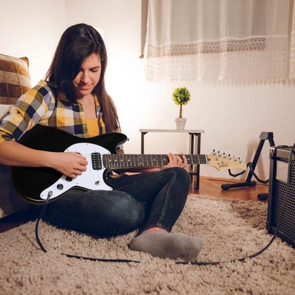 mlnshops 6 string H-H pickups guitar black - Starter Pack