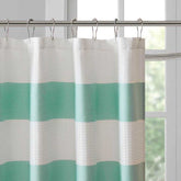 MLNshops 3M treated shower curtain - Aqua Stripe, Easy-Care