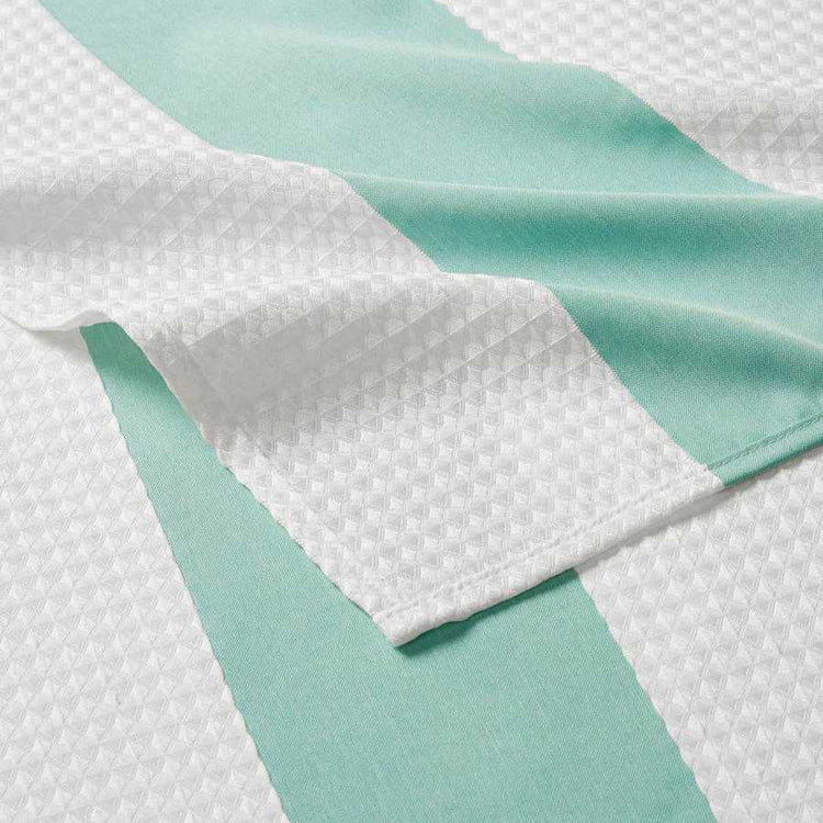 MLNshops 3M treated shower curtain - Aqua Stripe, Easy-Care