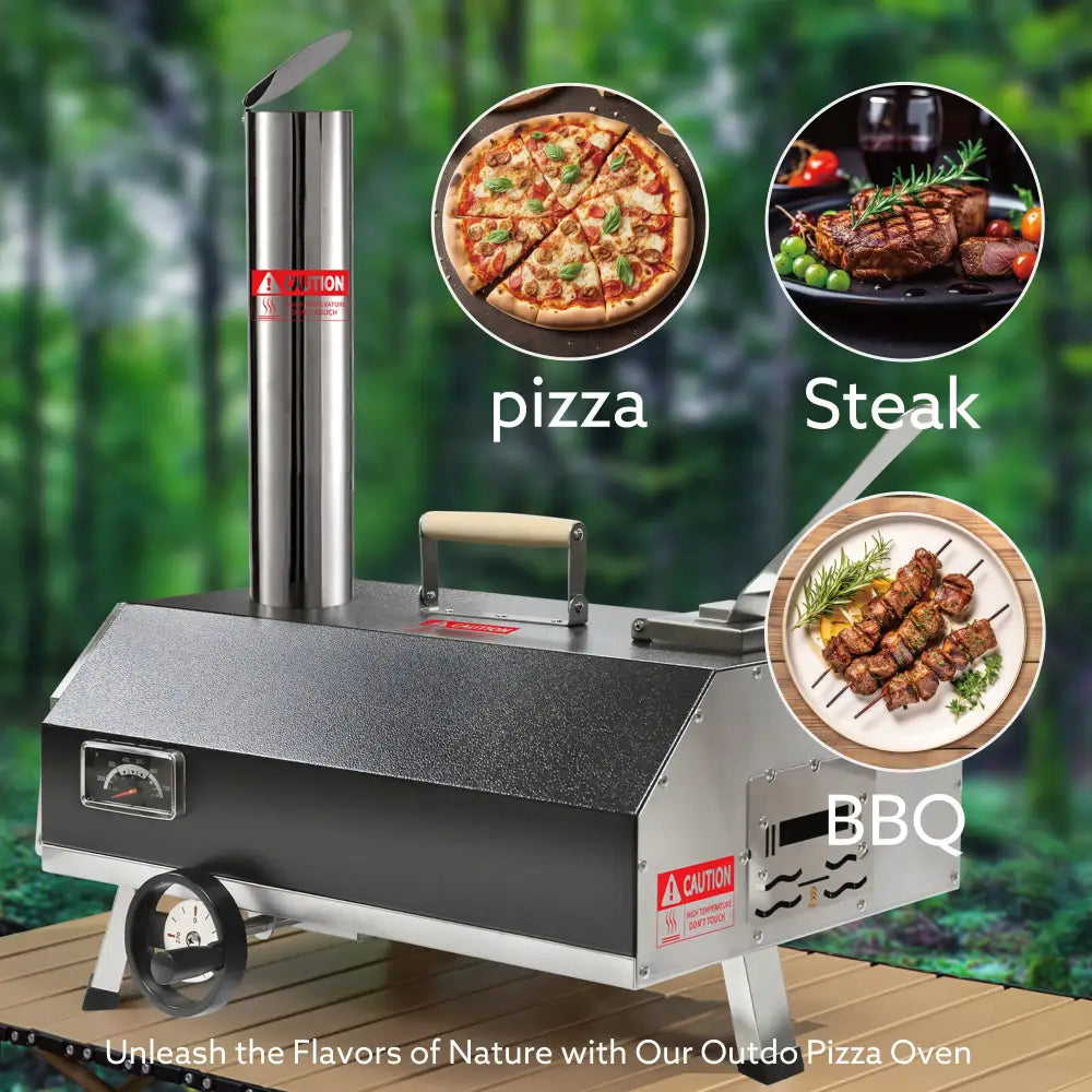 Semi-Automatic Black 12 Outdoor Pizza Oven Portable Wood Fired Pizza Oven Outdoor Cooking Pizza Maker Portable Pizza Oven MLNshops]