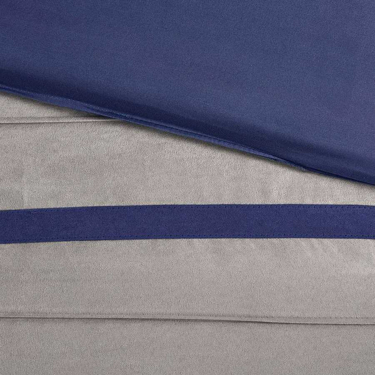 MLNshops 7 piece luxury bedding set California King Navy Set