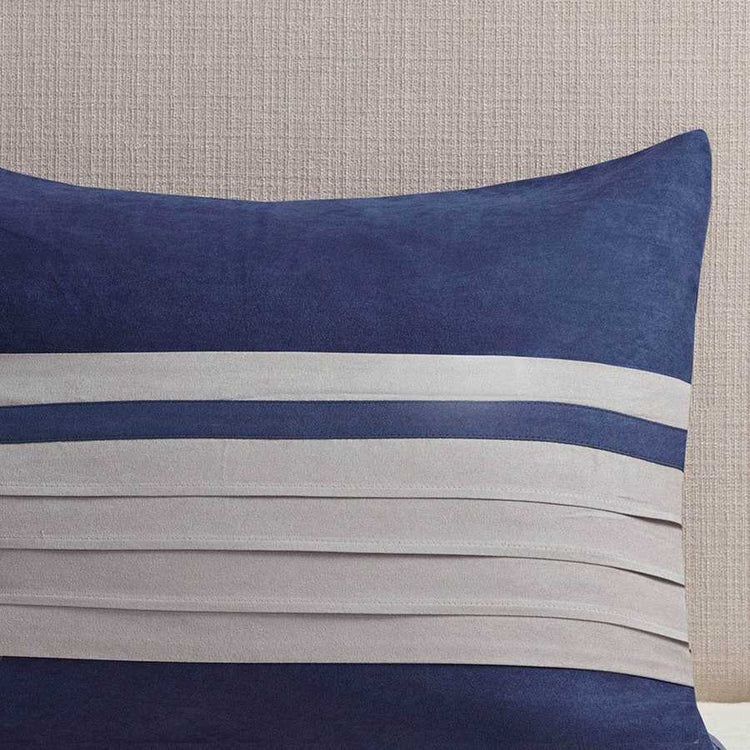 MLNshops 7 piece luxury bedding set California King Navy Set