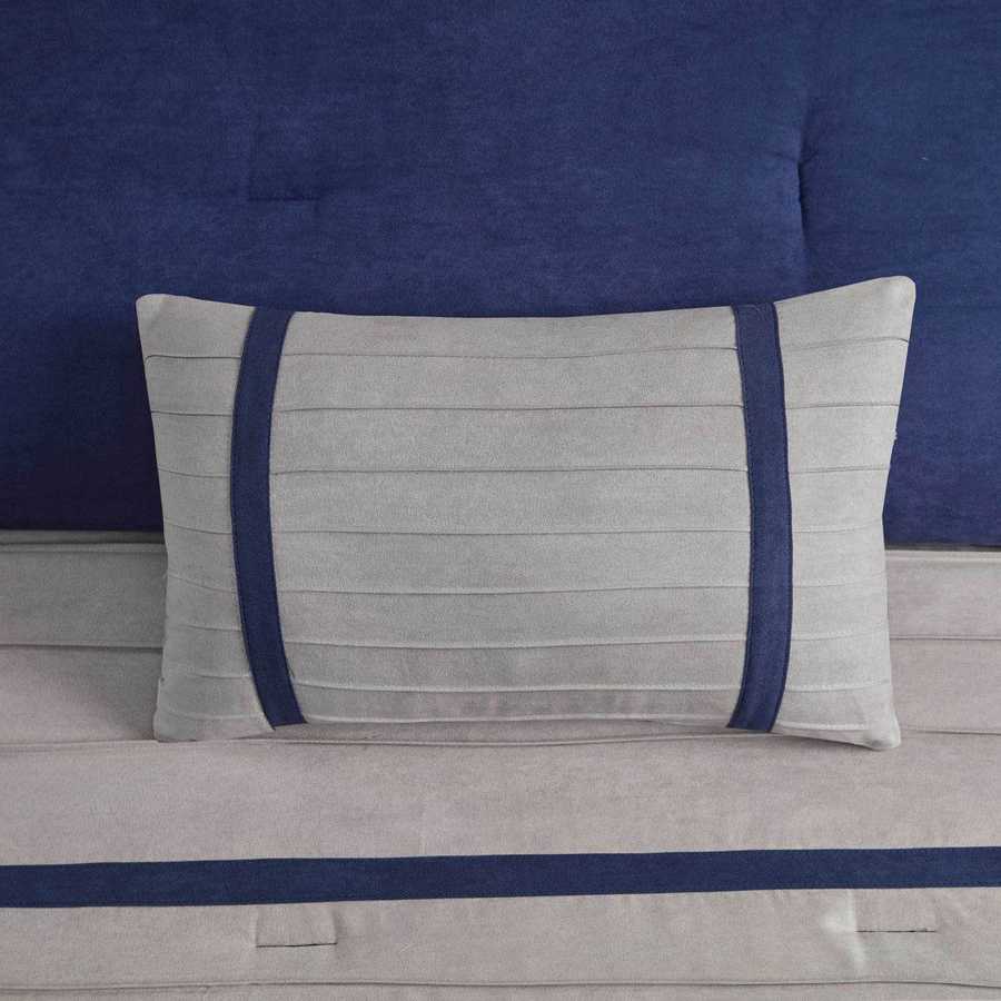 MLNshops 7 piece luxury bedding set California King Navy Set