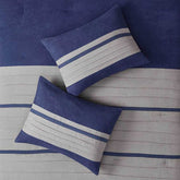 MLNshops 7 piece luxury bedding set California King Navy Set