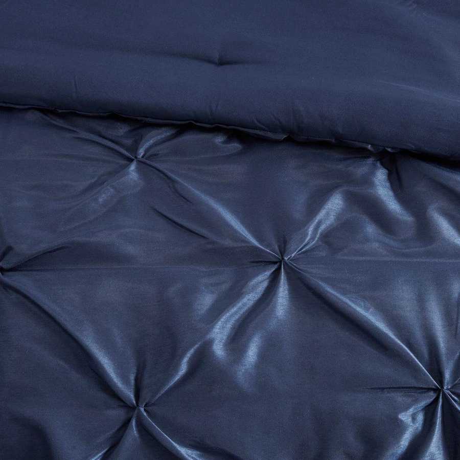 MLNshops Navy Luxury 7 piece tufted bedding set