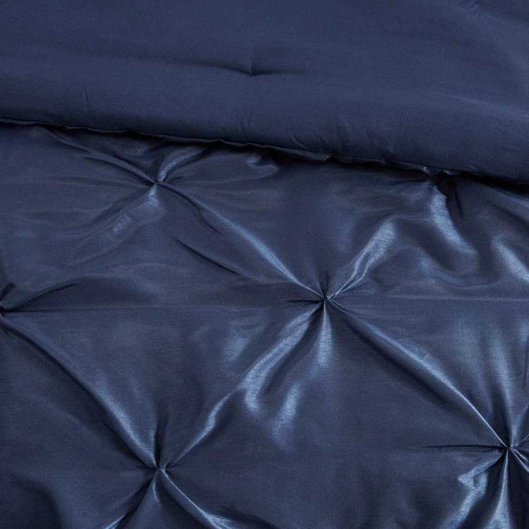 MLNshops Navy Luxury 7 piece tufted bedding set