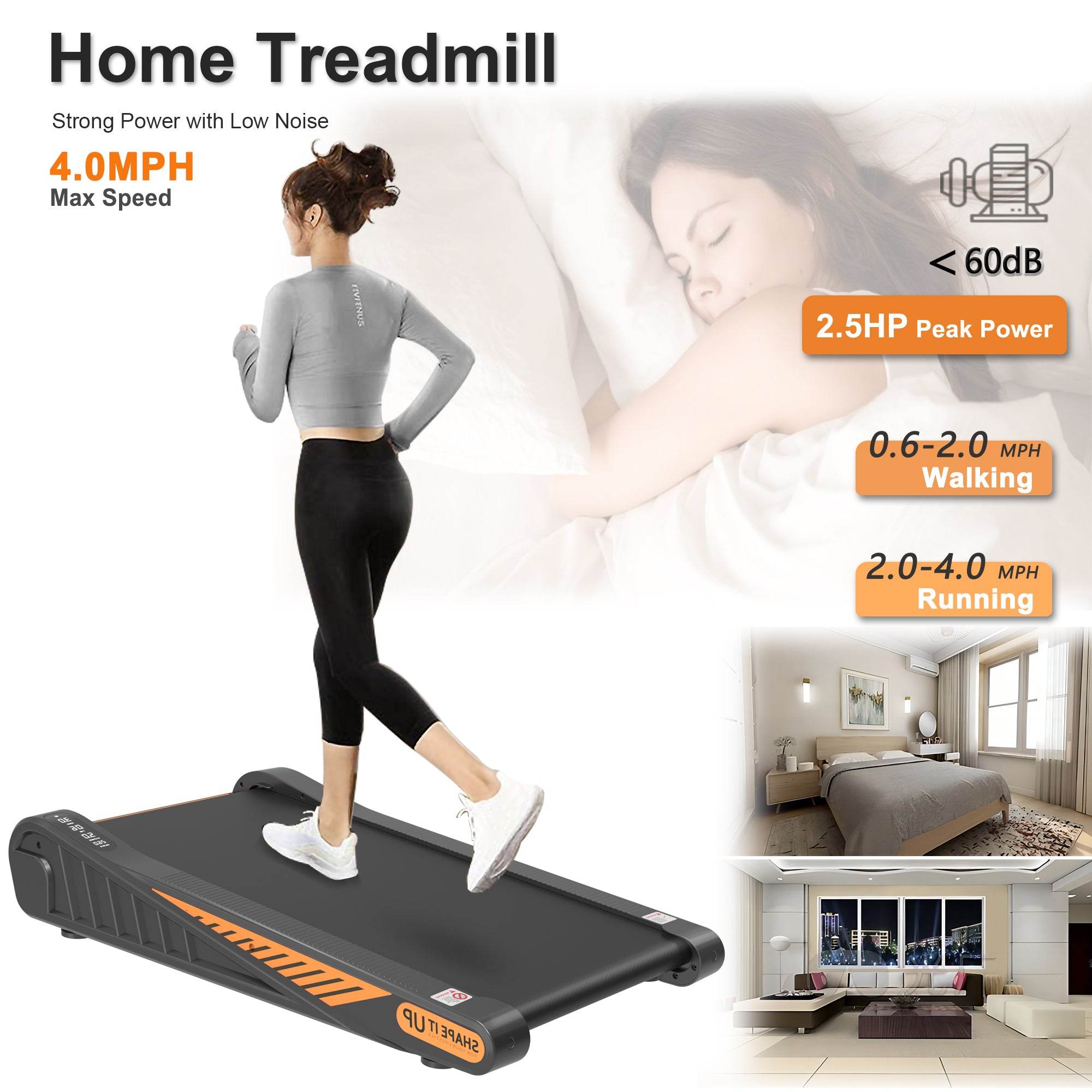 MLNshops Home Office Treadmill with Incline for Fitness