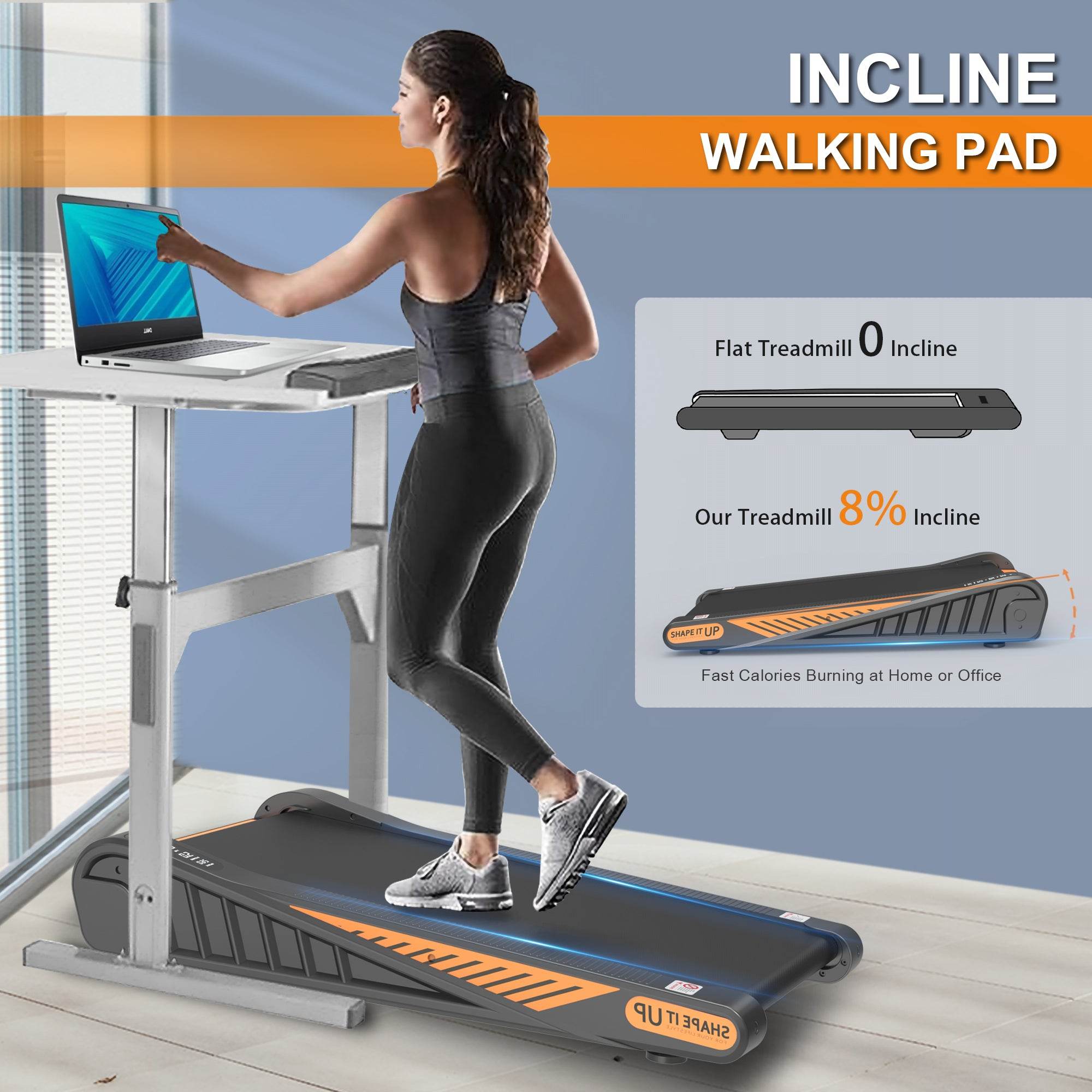 MLNshops Home Office Treadmill with Incline for Fitness