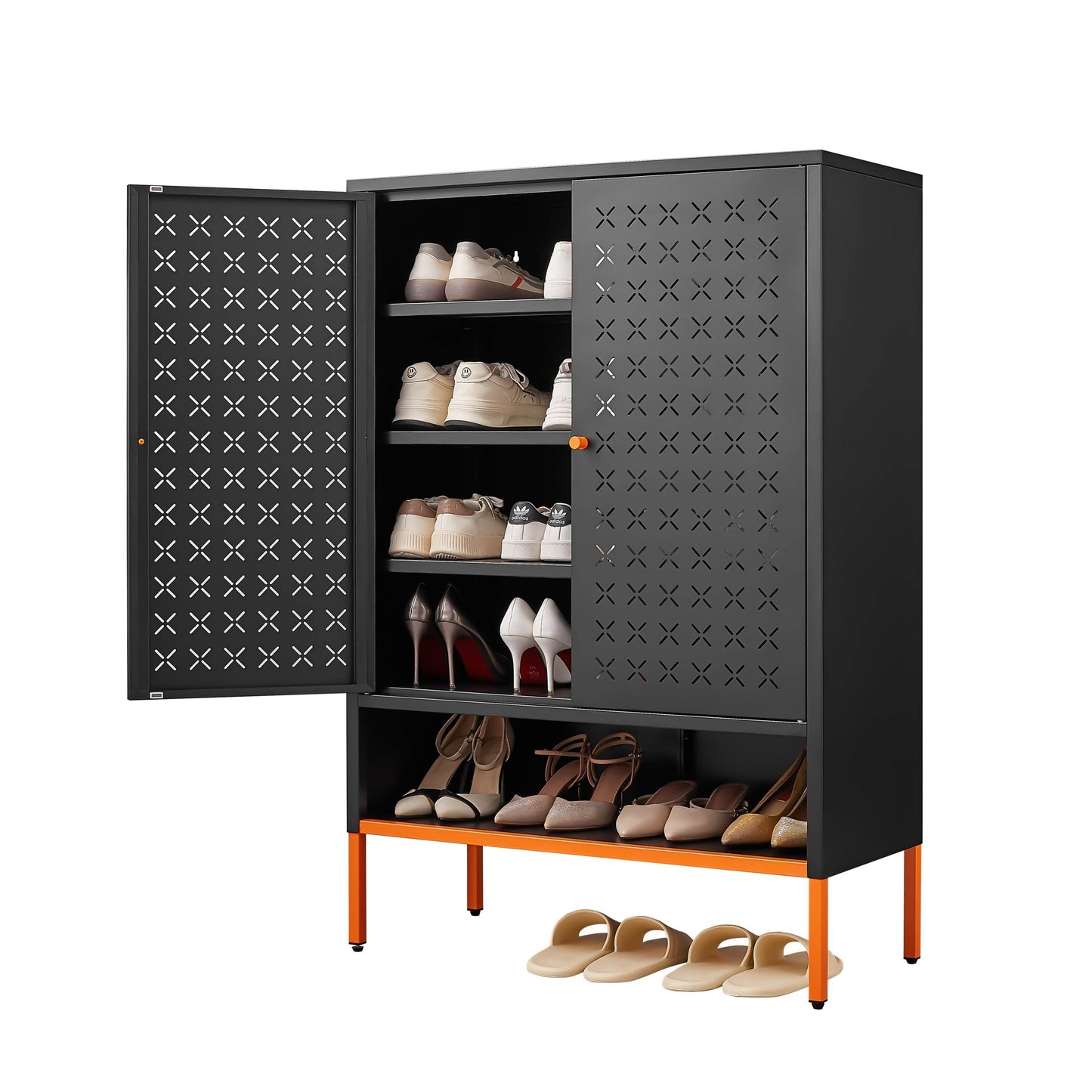 MLNshops Shoe Cabinet with Steel Handle - Stylish Storage Default
