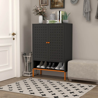 MLNshops Shoe Cabinet with Steel Handle - Stylish Storage