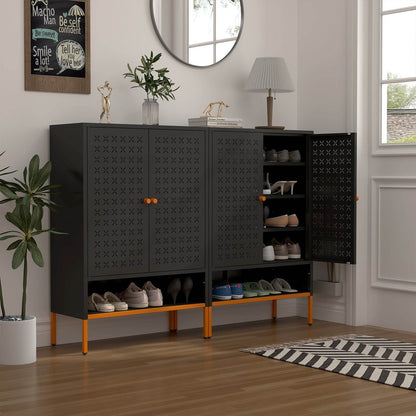 MLNshops Shoe Cabinet with Steel Handle - Stylish Storage